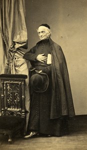 France Paris Man Clergyman Religion old CDV Photo Petit 1860's