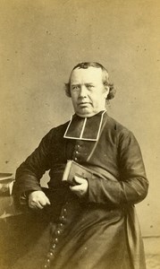France Paris Man Clergyman Religion old CDV Photo Bisson 1860's