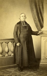 France Paris Man Clergyman Religion old CDV Photo Richebourg 1860's