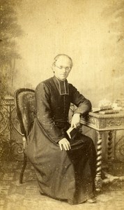 France Paris Man Clergyman Religion old CDV Photo Mouret 1860's