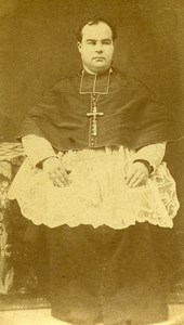 France Livry Man Clergyman Religion old CDV Photo Sellier 1860's