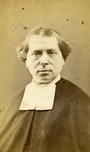 France Paris Man Clergyman Religion old CDV Photo Ducasse 1876