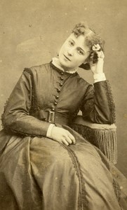 France Paris Theater Actress Miss Martha old CDV Photo Numa 1860's