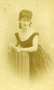 France Paris Theater Actress Miss Leduc old CDV Photo Disderi 1870