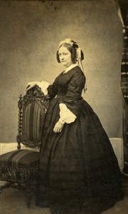 France Poitiers Countess Clémentine de Brach old CDV Photo Perlat 1860's