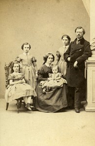 France Paris Alfred Joubaire Family old CDV Photo Walter 1865