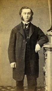 France Lille Man old CDV Photo Lyon 1865