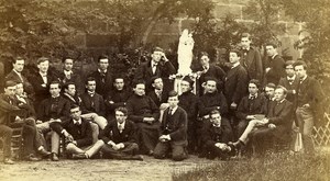 France Moulins School Class Philosophy old CDV Photo 1872