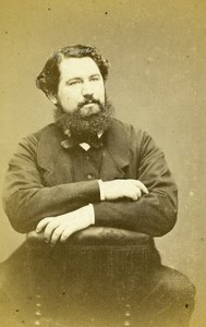 France Paris Portrait Journalist François Pidoux old CDV Photo Carjat 1865