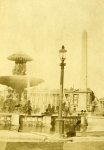 France Paris Place de la Concorde Second Empire Old CDV Photo 1865