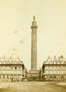 France Paris Column Vendome Second Empire Old CDV Photo 1865