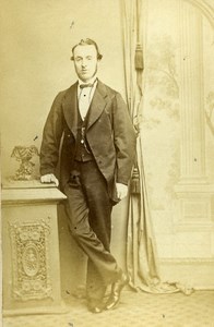 United Kingdom Brixton Man Victorian Fashion Old CDV Photo Ward 1865