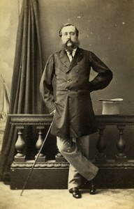 United Kingdom Hastings Man Victorian Fashion Old CDV Photo Mann 1865