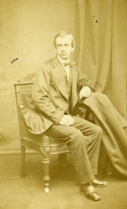United Kingdom Manchester Man Victorian Fashion Old CDV Photo Brown 1865