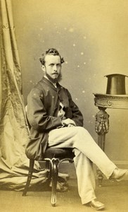United Kingdom Harrogate Man Victorian Fashion Old CDV Photo Holroyd 1865