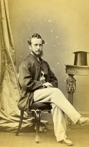 United Kingdom Harrogate Man Victorian Fashion Old CDV Photo Holroyd 1865