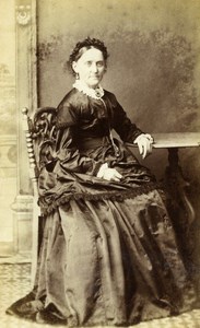 United Kingdom Yorkshire Woman Victorian Fashion Old CDV Photo Evans 1865
