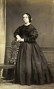 United Kingdom Retford Woman Victorian Fashion Old CDV Photo Ashley 1865