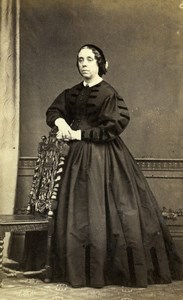 United Kingdom Retford Woman Victorian Fashion Old CDV Photo Ashley 1865