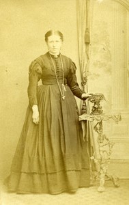 United Kingdom Brixton Woman Victorian Fashion Old CDV Photo Ward 1865