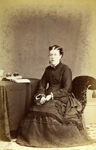 United Kingdom Spalding Woman Victorian Fashion Old CDV Photo Beates 1865