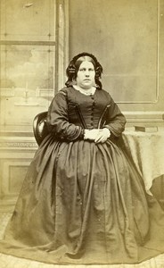 United Kingdom London Woman Victorian Fashion Old CDV Photo Evans 1865