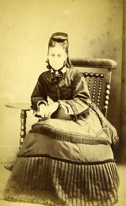 United Kingdom Middleham Woman Victorian Fashion Old CDV Photo Yeoman 1865