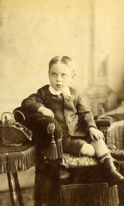 United Kingdom Blandford Children Victorian Fashion Old CDV Photo Nesbitt 1865