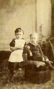 United Kingdom Blandford Children Victorian Fashion Old CDV Photo Nesbitt 1865