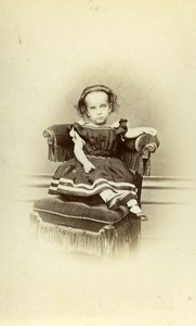 United Kingdom London Children Victorian Fashion Old CDV Photo Garlick 1865