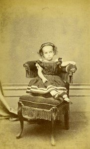 United Kingdom London Children Victorian Fashion Old CDV Photo Garlick 1865