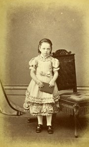 United Kingdom London Children Victorian Fashion Old CDV Photo Garlick 1865