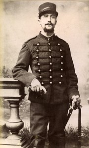 France Lille Military Soldier Old CDV Photo 1890