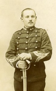 France Poitiers Military Soldier Old CDV Photo Merken 1890