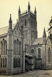 United Kingdom Worcester Cathedral Old CDV Photo Bedford 1865