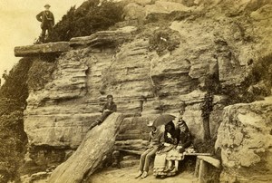 United Kingdom Sussex Hastings Lovers Seat Old CDV Photo Mann 1865