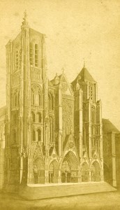 France Bourges Cathedral Old CDV Photo Lanoue 1880