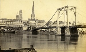 France Rouen panorama Old CDV Photo Neurdein 1865