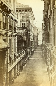 Italy Genova Strada Nuova Old CDV Photo Degoix 1865