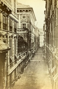 Italy Genova Strada Nuova Old CDV Photo Degoix 1865