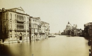 Italy Venezia Grande Canale Old CDV Photo Naya 1865