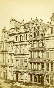 Belgium Brussels Grand Place Old CDV Photo Cerf 1865