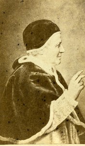 France Paris Catholic Religion Pope Pie IX Old CDV Photo Anonymous 1865