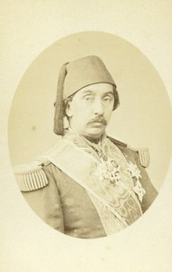 France Paris Ali Cherif Pacha Politicien Old CDV Photo Mathieu-Deroche 1865