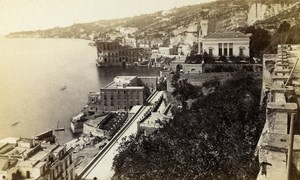 Italy Napoli Panorama Old CDV Photo Sommer 1870