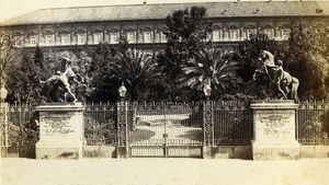 Italy Napoli Cavalli di Bronzi Old CDV Photo Sommer 1870