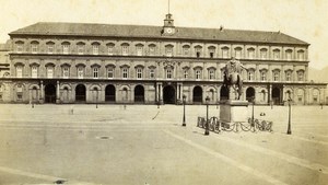 Italy Napoli Royal Palace Palazzo Reale Old CDV Photo Sommer 1870