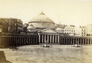 Italy Napoli San Francisco di Paola Church Old CDV Photo Rive 1870