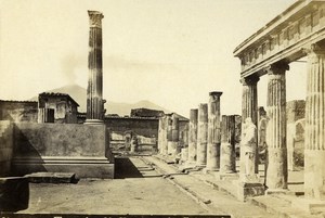 Italy Napoli Pompeii Temple of Venere Old CDV Photo Rive 1870