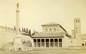 Italy Roma Church of San Lorenzo Old CDV Photo 1870